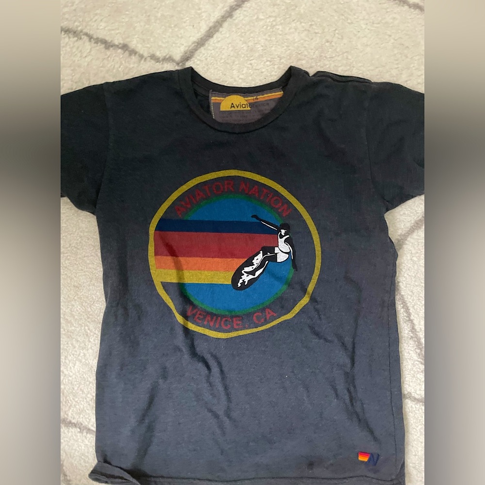 aviator nation t shirt, kids size 14 yr old, barely worn! Like new!